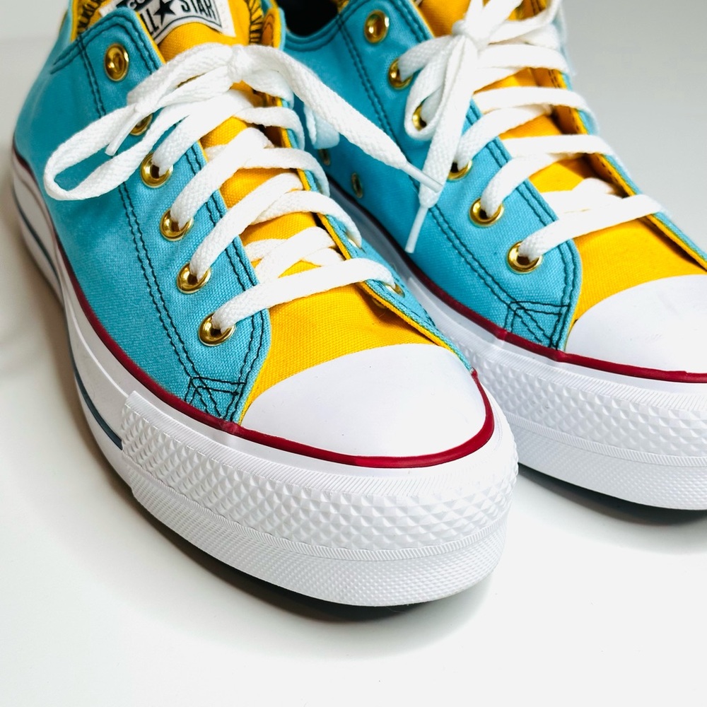 Converse Blue and Yellow Chuck Taylor Sneakers - Picture 3 of 4